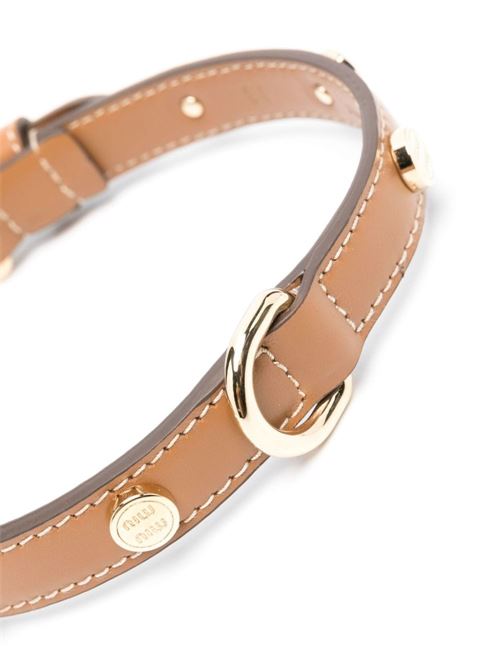 Leather pet collar MIU MIU | 5YC0332E6YF098L